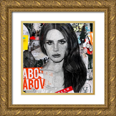 The Girl Gold Ornate Wood Framed Art Print with Double Matting by Smith, Karen