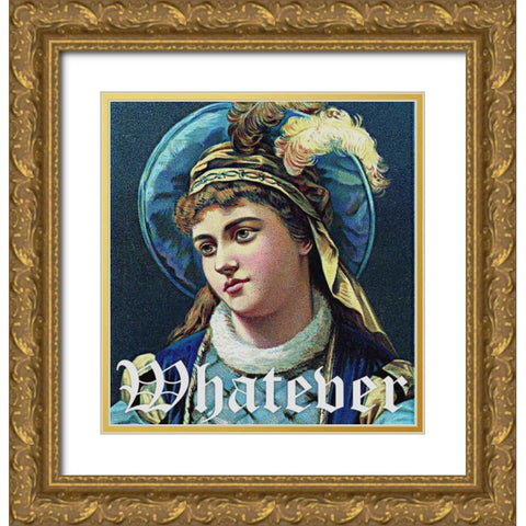 Whatever Gold Ornate Wood Framed Art Print with Double Matting by Smith, Karen