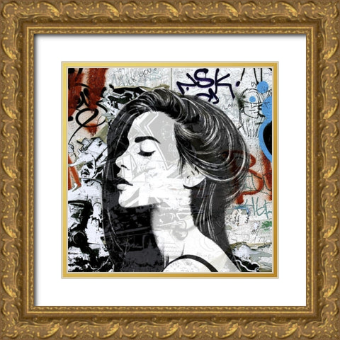 Woman in the Wall Gold Ornate Wood Framed Art Print with Double Matting by Smith, Karen