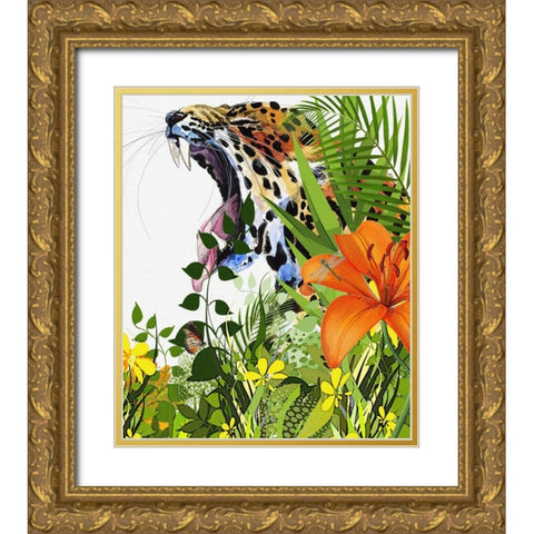 Jungle Moves II Gold Ornate Wood Framed Art Print with Double Matting by Smith, Karen