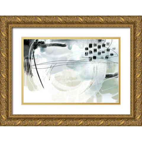 Strongh Gold Ornate Wood Framed Art Print with Double Matting by Naskrent, Delores