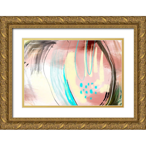 Articulate Gold Ornate Wood Framed Art Print with Double Matting by Naskrent, Delores