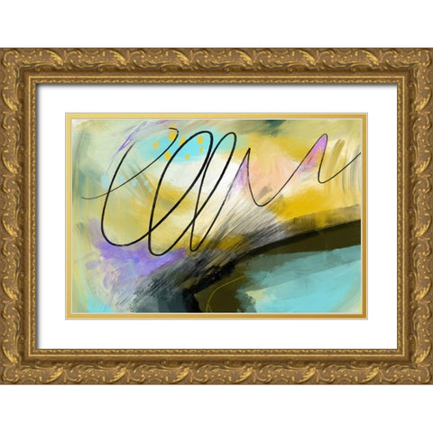 Mumble Gold Ornate Wood Framed Art Print with Double Matting by Naskrent, Delores