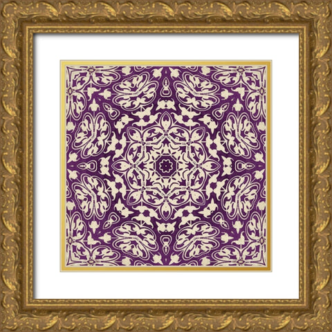Vintage Star Tile I Gold Ornate Wood Framed Art Print with Double Matting by Haase, Andrea