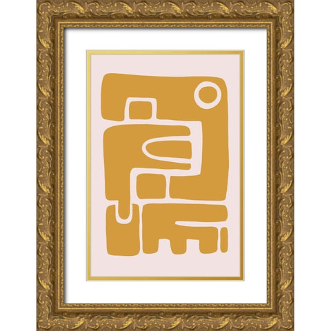 Seventies Vibe II Gold Ornate Wood Framed Art Print with Double Matting by Haase, Andrea