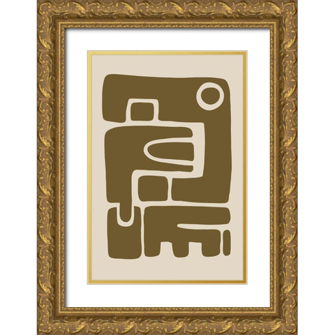 Seventies Vibe IV Gold Ornate Wood Framed Art Print with Double Matting by Haase, Andrea