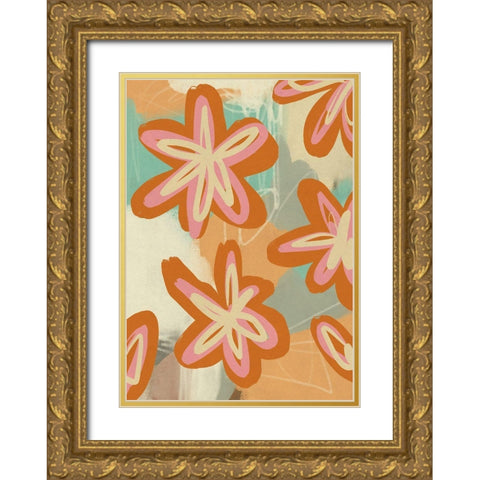 Summer of 68 Gold Ornate Wood Framed Art Print with Double Matting by Haase, Andrea
