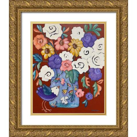 Brightly Gold Ornate Wood Framed Art Print with Double Matting by Wojahn, Holly