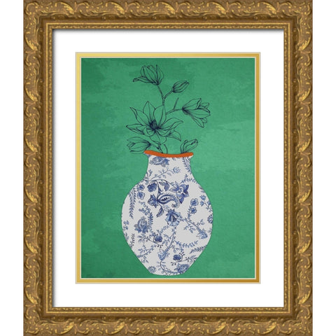 Vaseorvase I Gold Ornate Wood Framed Art Print with Double Matting by Smith, Karen