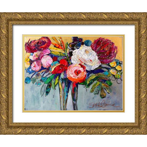 Thinking of You Gold Ornate Wood Framed Art Print with Double Matting by St Hilaire, Elizabeth