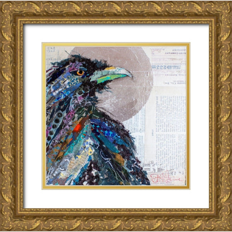 Raven I Gold Ornate Wood Framed Art Print with Double Matting by St Hilaire, Elizabeth