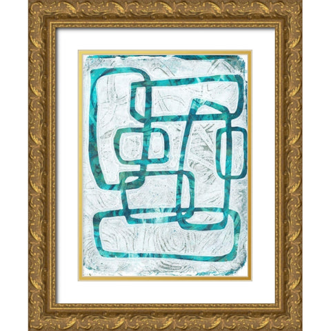 Monoprint I Gold Ornate Wood Framed Art Print with Double Matting by St Hilaire, Elizabeth