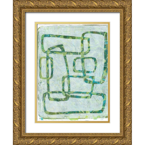 Monoprint II Gold Ornate Wood Framed Art Print with Double Matting by St Hilaire, Elizabeth