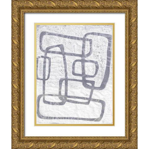 Monoprint III Gold Ornate Wood Framed Art Print with Double Matting by St Hilaire, Elizabeth