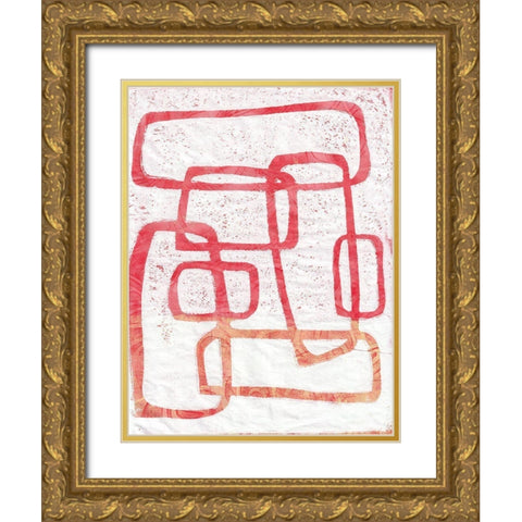 Monoprint VII Gold Ornate Wood Framed Art Print with Double Matting by St Hilaire, Elizabeth