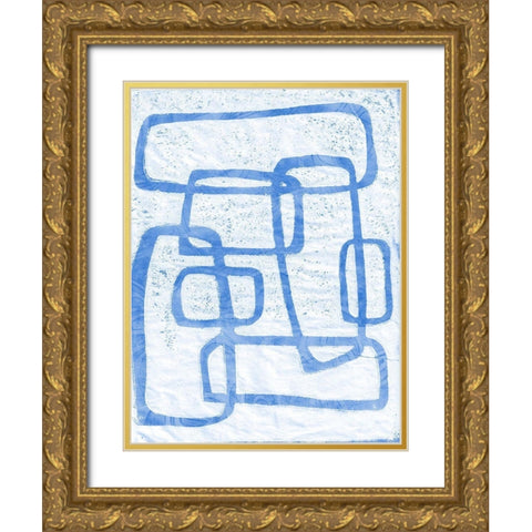 Monoprint VIII Gold Ornate Wood Framed Art Print with Double Matting by St Hilaire, Elizabeth