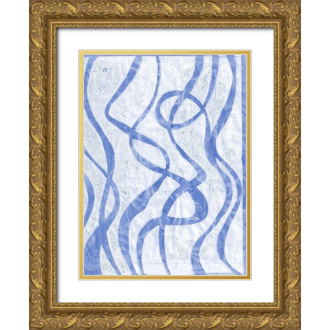Monoprint X Gold Ornate Wood Framed Art Print with Double Matting by St Hilaire, Elizabeth