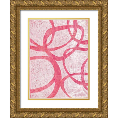 Monoprint XI Gold Ornate Wood Framed Art Print with Double Matting by St Hilaire, Elizabeth