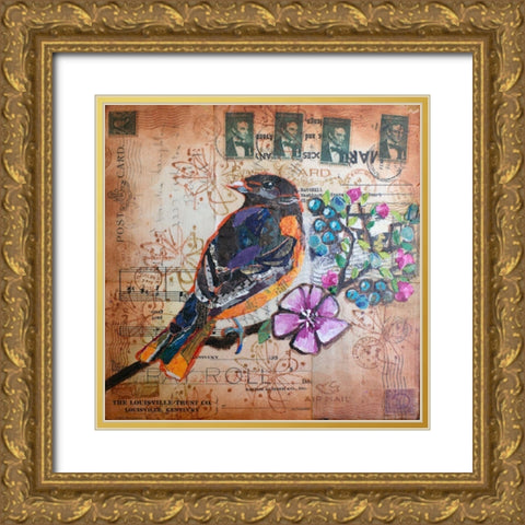 Oriole US Mail Gold Ornate Wood Framed Art Print with Double Matting by St Hilaire, Elizabeth
