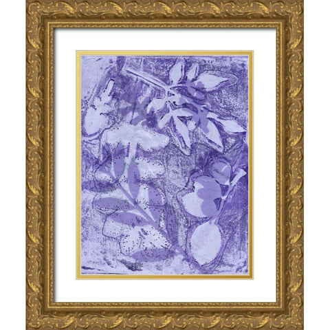 Very Peri Botanical Print I Gold Ornate Wood Framed Art Print with Double Matting by St Hilaire, Elizabeth