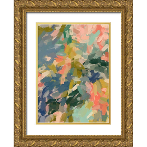 Color Burst Abstraction I Gold Ornate Wood Framed Art Print with Double Matting by Orlov, Irena