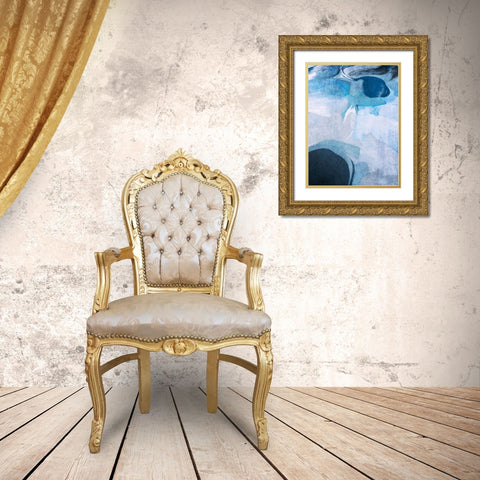 Neutral Flow I Gold Ornate Wood Framed Art Print with Double Matting by Orlov, Irena