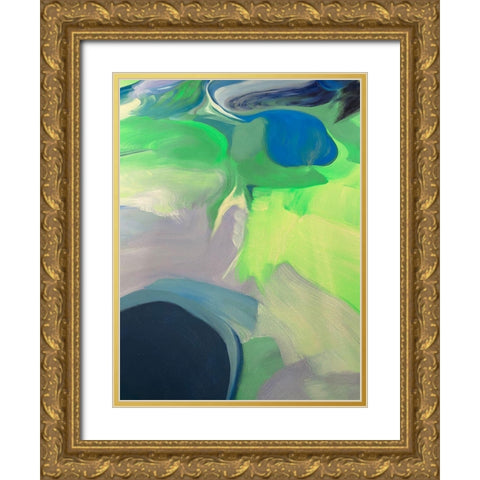 Neutral Flow II Gold Ornate Wood Framed Art Print with Double Matting by Orlov, Irena