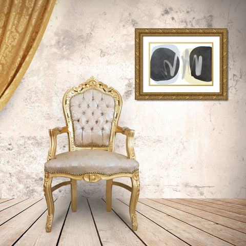 Art Shape Colors design I Gold Ornate Wood Framed Art Print with Double Matting by Orlov, Irena