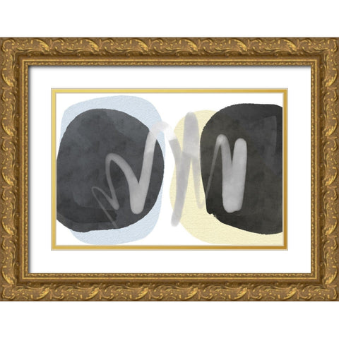 Art Shape Colors design I Gold Ornate Wood Framed Art Print with Double Matting by Orlov, Irena