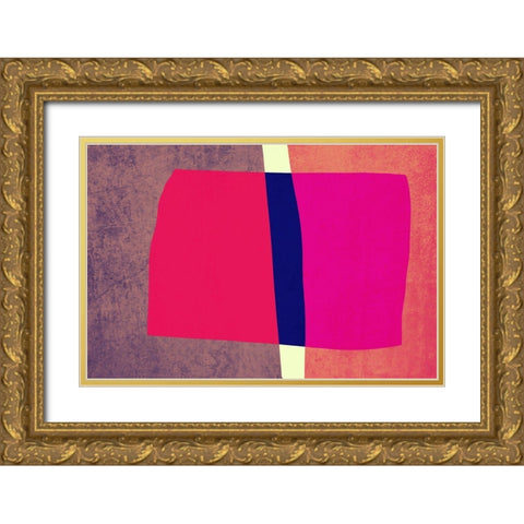Art Shape Colors design V Gold Ornate Wood Framed Art Print with Double Matting by Orlov, Irena