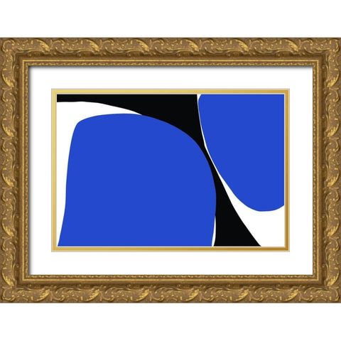 Art Shape Colors design VIII Gold Ornate Wood Framed Art Print with Double Matting by Orlov, Irena