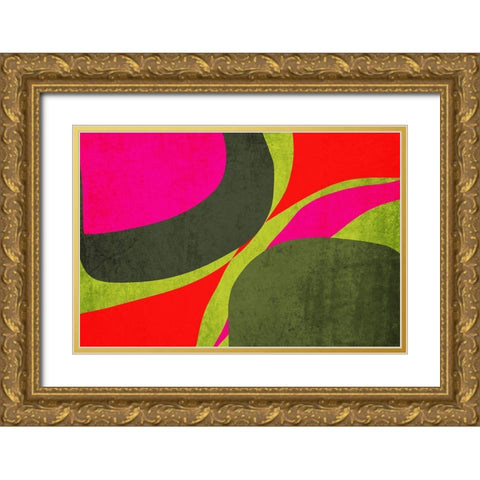 Art Shape Colors design XII Gold Ornate Wood Framed Art Print with Double Matting by Orlov, Irena