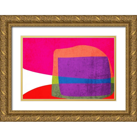 Art Shape Colors design XIII Gold Ornate Wood Framed Art Print with Double Matting by Orlov, Irena