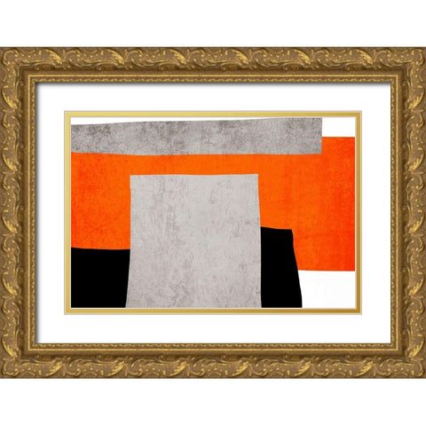 Art Shape Colors design XIV Gold Ornate Wood Framed Art Print with Double Matting by Orlov, Irena