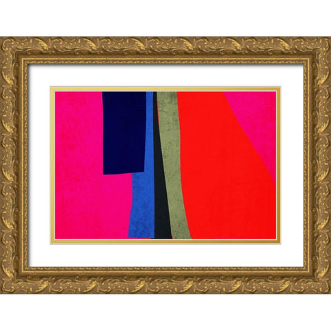 Art Shape Colors design XV Gold Ornate Wood Framed Art Print with Double Matting by Orlov, Irena