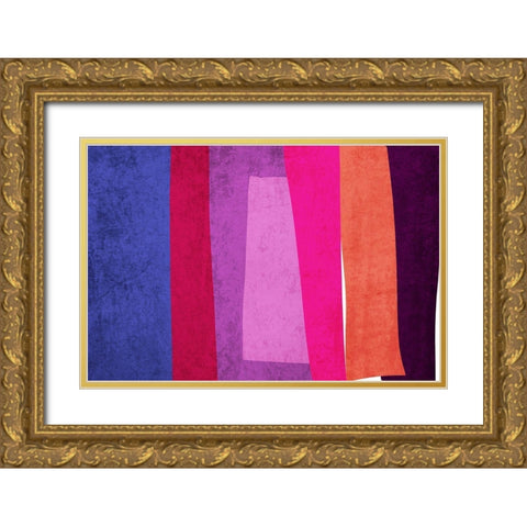 Art Shape Colors design XVI Gold Ornate Wood Framed Art Print with Double Matting by Orlov, Irena