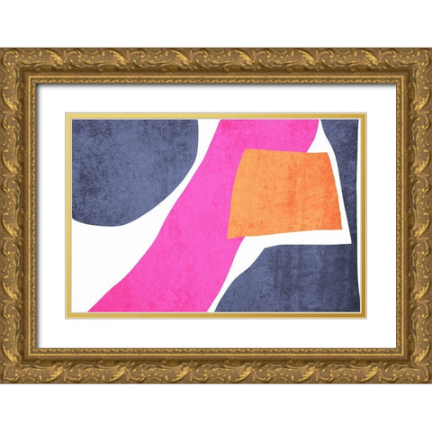 Art Shape Colors design XVII Gold Ornate Wood Framed Art Print with Double Matting by Orlov, Irena