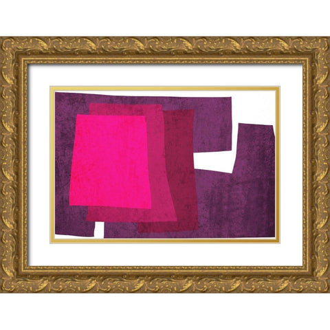 Art Shape Colors design XIX Gold Ornate Wood Framed Art Print with Double Matting by Orlov, Irena