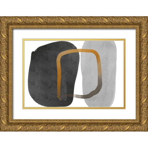 Art Shape Colors design XXIII Gold Ornate Wood Framed Art Print with Double Matting by Orlov, Irena