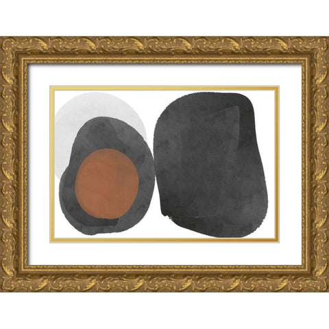 Art Shape Colors design XXV Gold Ornate Wood Framed Art Print with Double Matting by Orlov, Irena