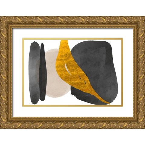 Art Shape Colors design XXVI Gold Ornate Wood Framed Art Print with Double Matting by Orlov, Irena