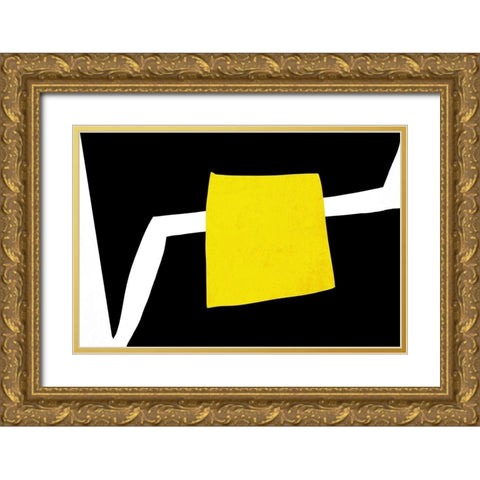 Art Shape Colors Design XXXVIII Gold Ornate Wood Framed Art Print with Double Matting by Orlov, Irena