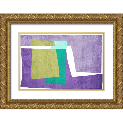 Art Shape Colors Design XXXX Gold Ornate Wood Framed Art Print with Double Matting by Orlov, Irena