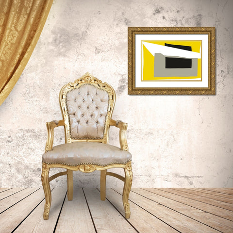 Art Shape Colors Design XXXXIV Gold Ornate Wood Framed Art Print with Double Matting by Orlov, Irena