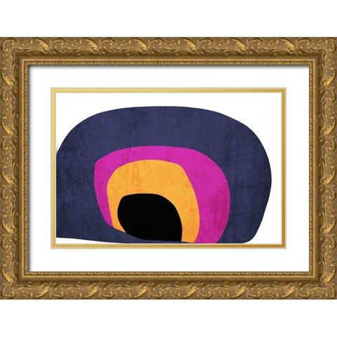 Art Shape Colors design XXXXVI Gold Ornate Wood Framed Art Print with Double Matting by Orlov, Irena