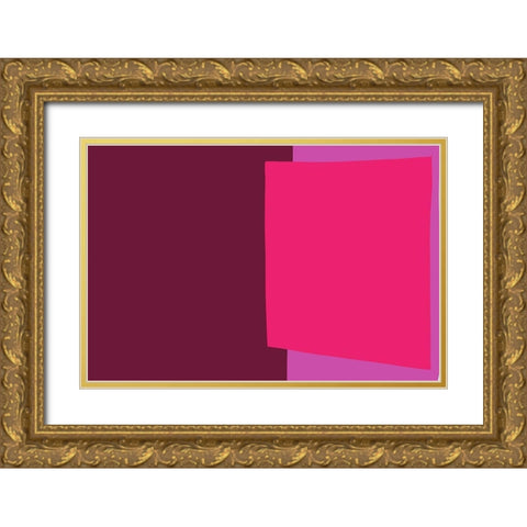 Art Shape Colors design XXXXVII Gold Ornate Wood Framed Art Print with Double Matting by Orlov, Irena