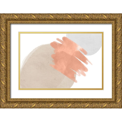 Art Shape Colors Design XXXXVIII Gold Ornate Wood Framed Art Print with Double Matting by Orlov, Irena