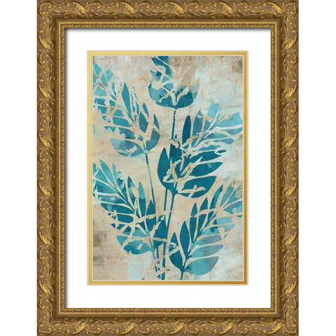 Moonlit Palms I Gold Ornate Wood Framed Art Print with Double Matting by Kouta, Flora