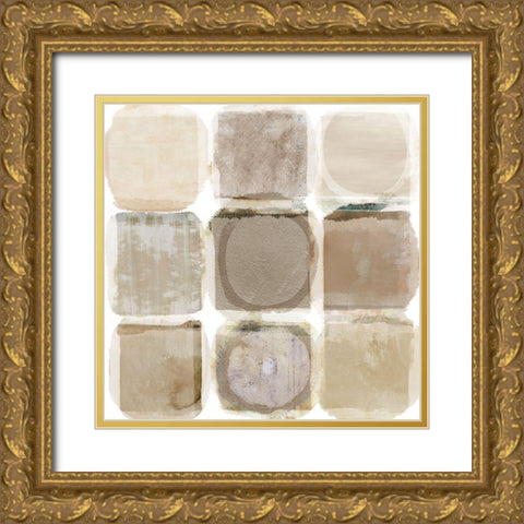Beach Rocks I Gold Ornate Wood Framed Art Print with Double Matting by Kouta, Flora