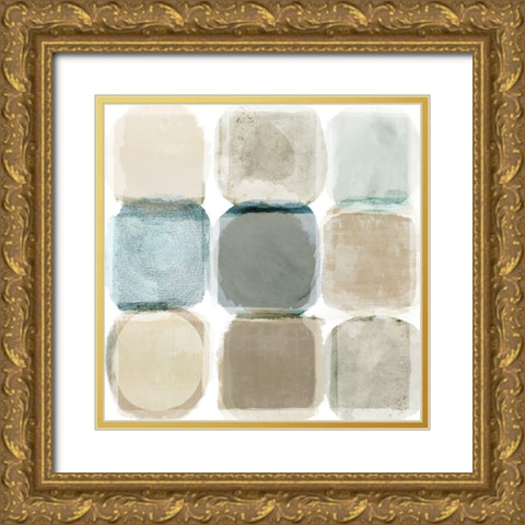 Beach Rocks II Gold Ornate Wood Framed Art Print with Double Matting by Kouta, Flora